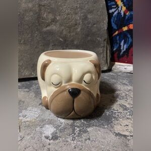 Bulldog/Pug Ceramic Planter